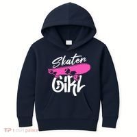 Skater Skateboard Skateboarding For Girl Kids Hoodie thumb 0