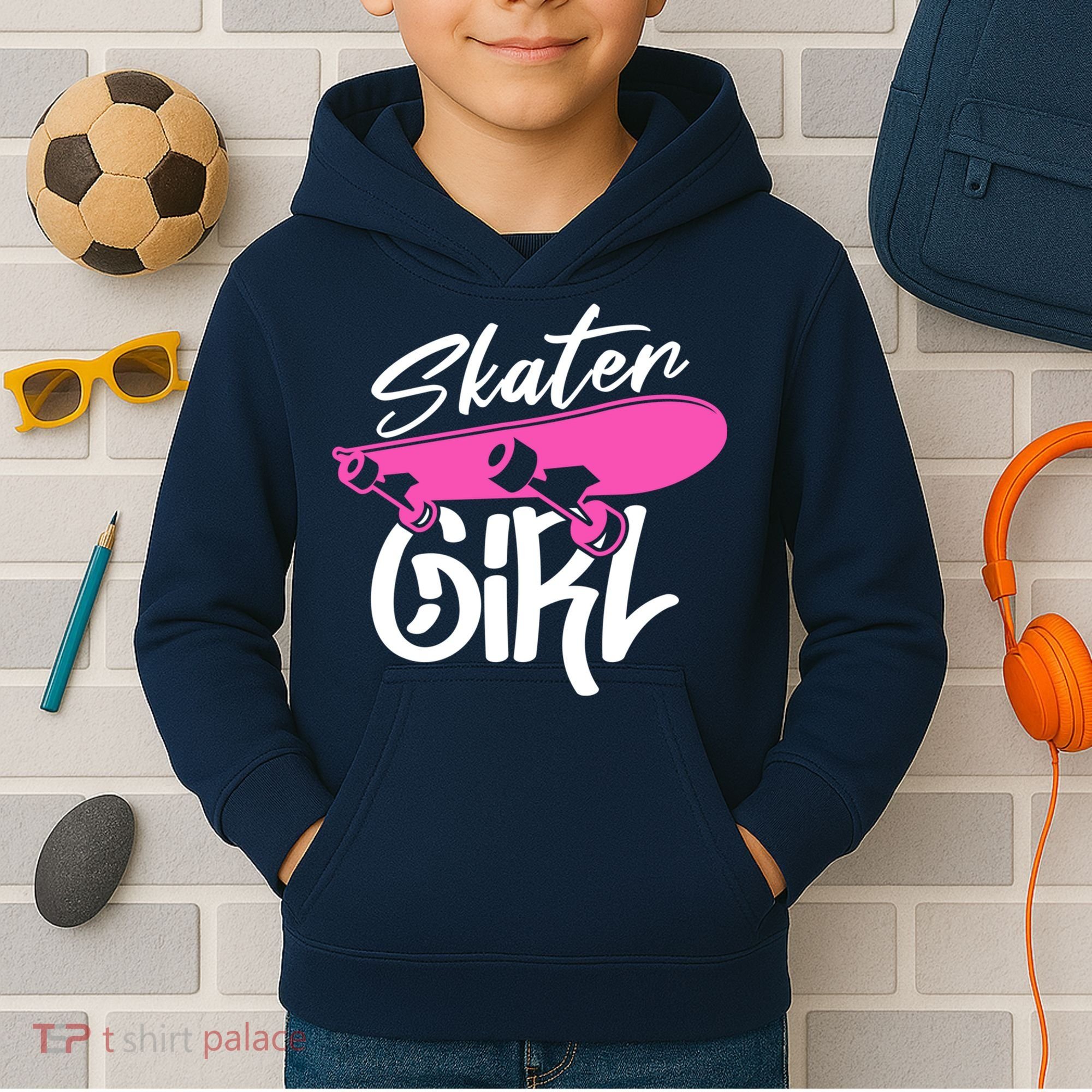 Skater Skateboard Skateboarding For Girl Kids Hoodie