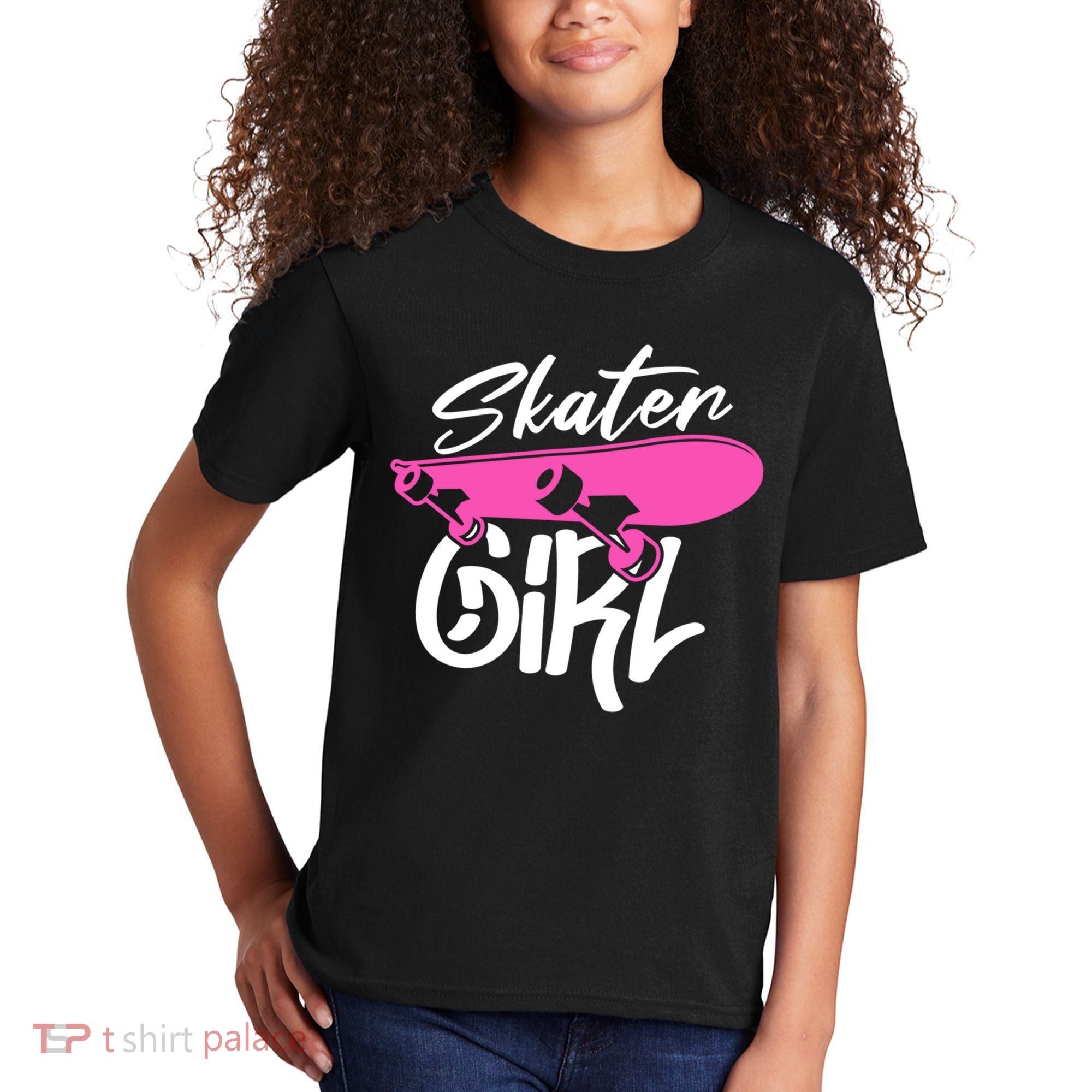Skater Skateboard Skateboarding For Girl Kids T-Shirt