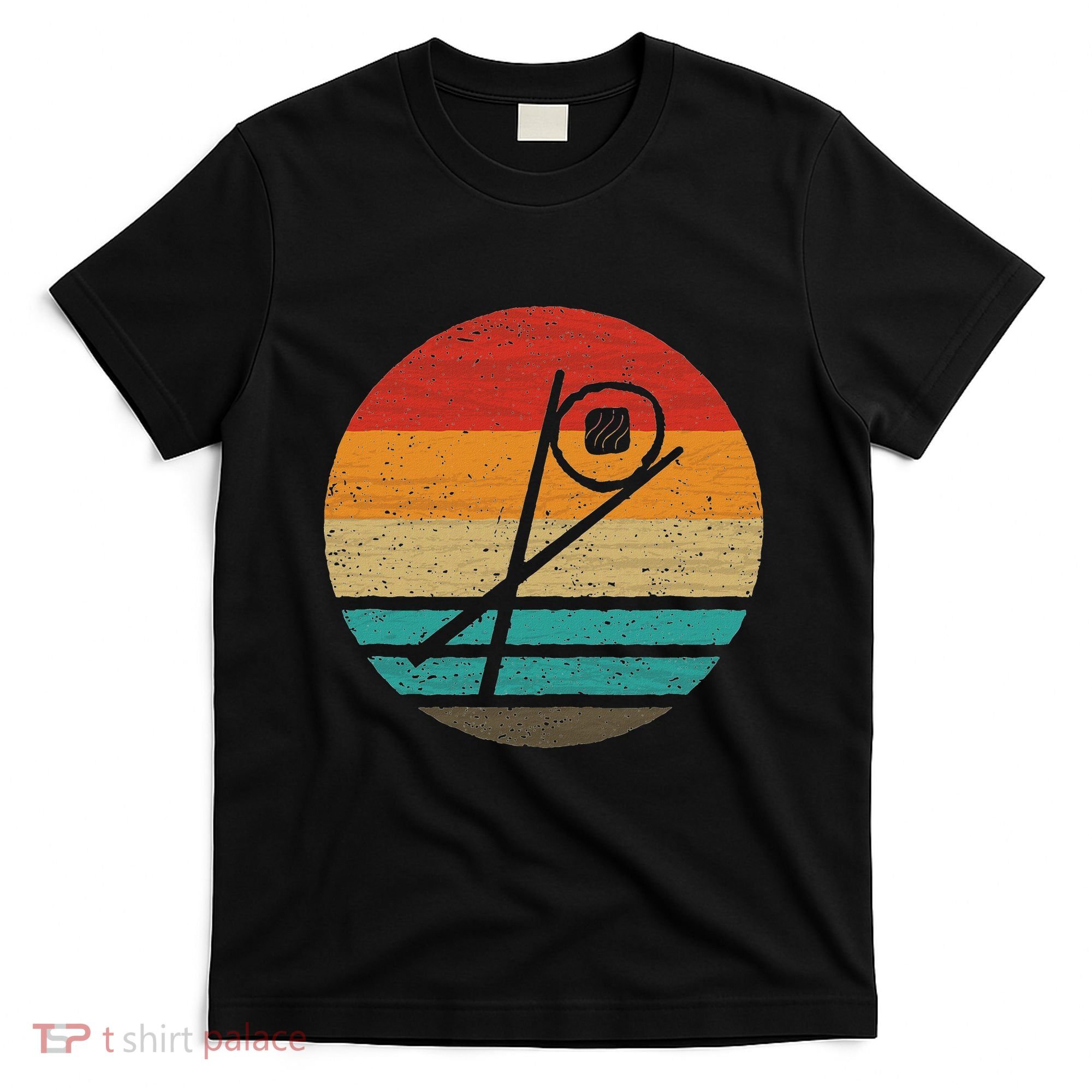 Sushi Sticks Sake Maki Retro Style Vintage T-Shirt
