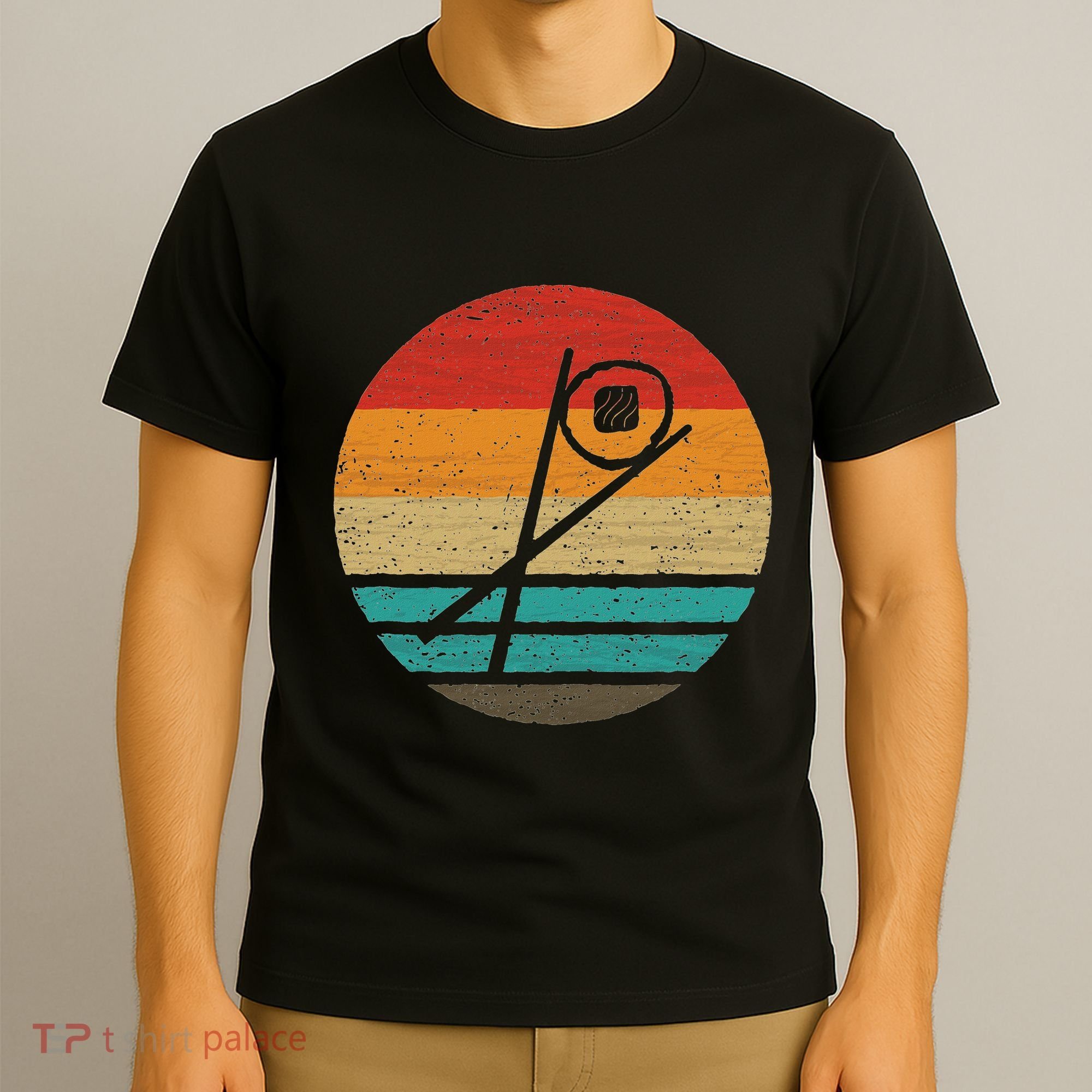 Sushi Sticks Sake Maki Retro Style Vintage T-Shirt