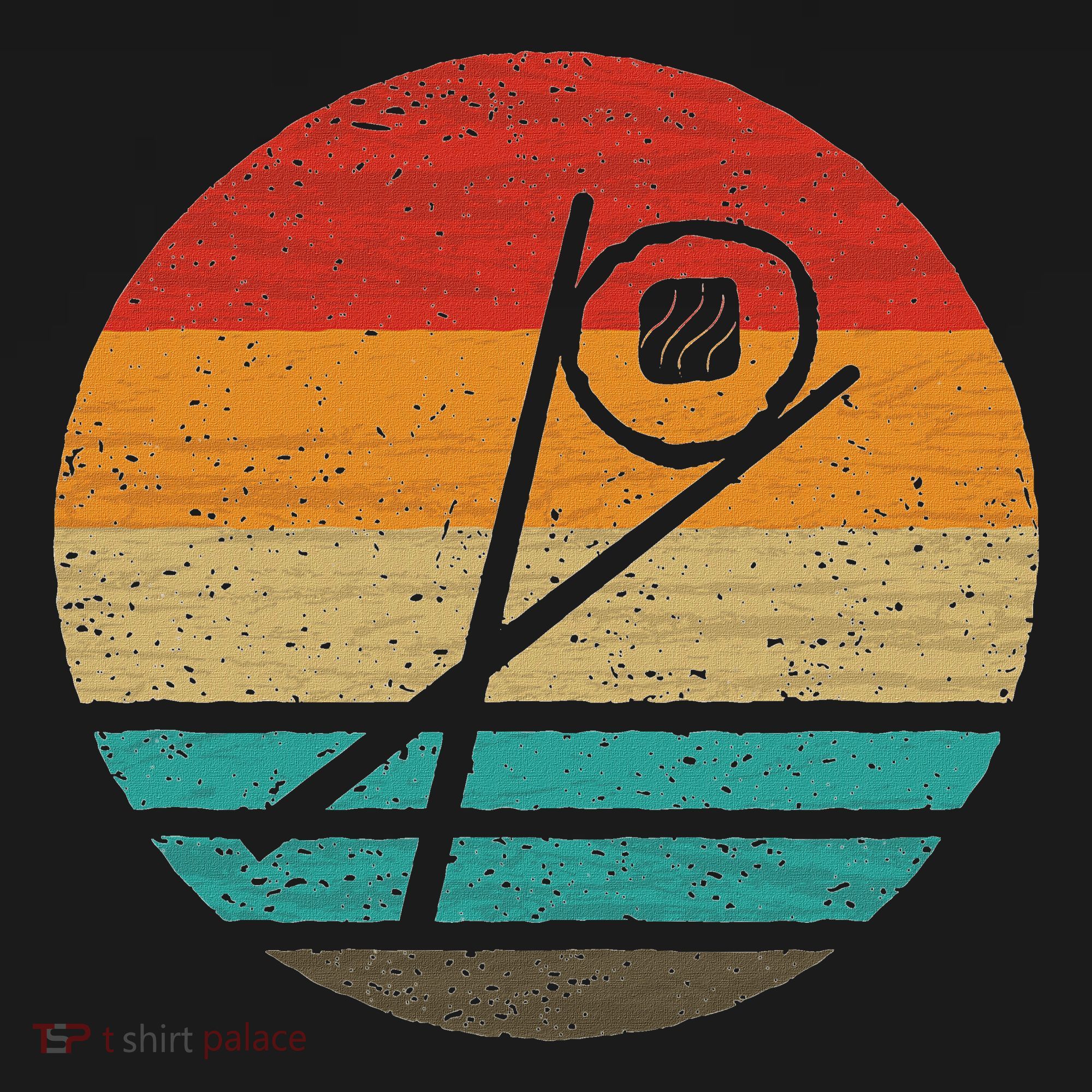 Sushi Sticks Sake Maki Retro Style Vintage T-Shirt