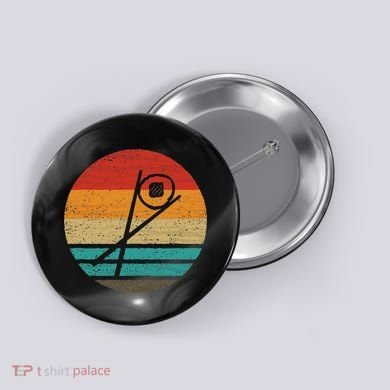 Sushi Sticks Sake Maki Retro Style Vintage Button