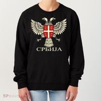 Serbia Srbija Serbian Serb Eagle Flag Cccc Cyrillic Women's Sweatshirt thumb 0