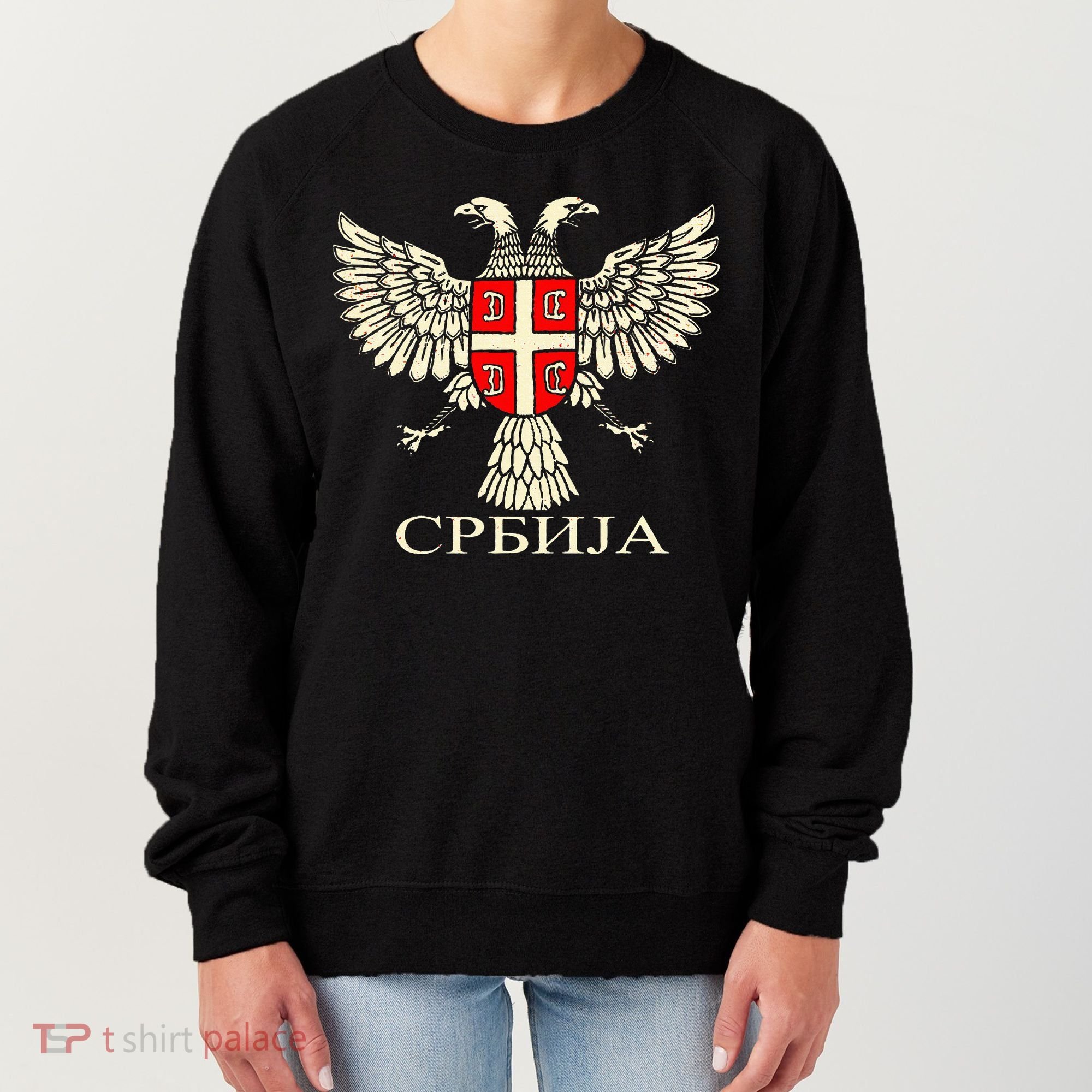 Serbia Srbija Serbian Serb Eagle Flag Cccc Cyrillic Women's Sweatshirt