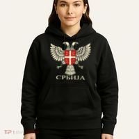 Serbia Srbija Serbian Serb Eagle Flag Cccc Cyrillic Hoodie thumb 5