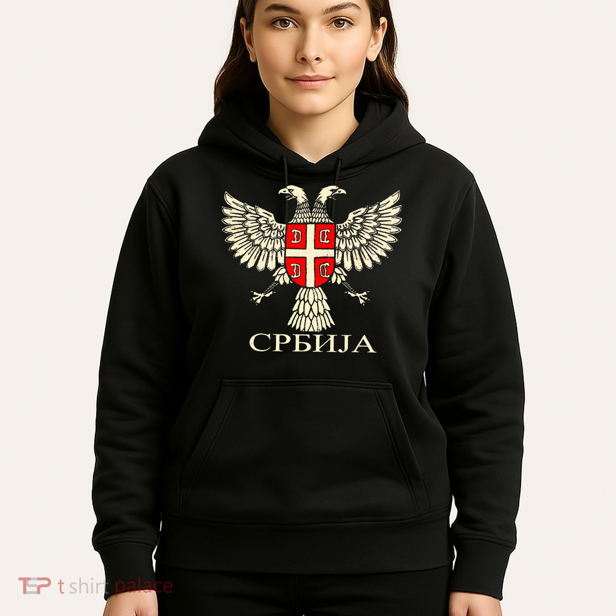 Serbia Srbija Serbian Serb Eagle Flag Cccc Cyrillic Hoodie