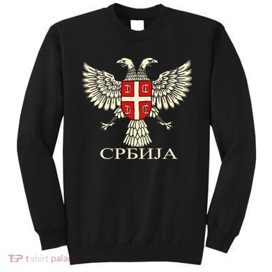 Serbia Srbija Serbian Serb Eagle Flag Cccc Cyrillic Sweatshirt