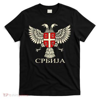 Serbia Srbija Serbian Serb Eagle Flag Cccc Cyrillic T-Shirt