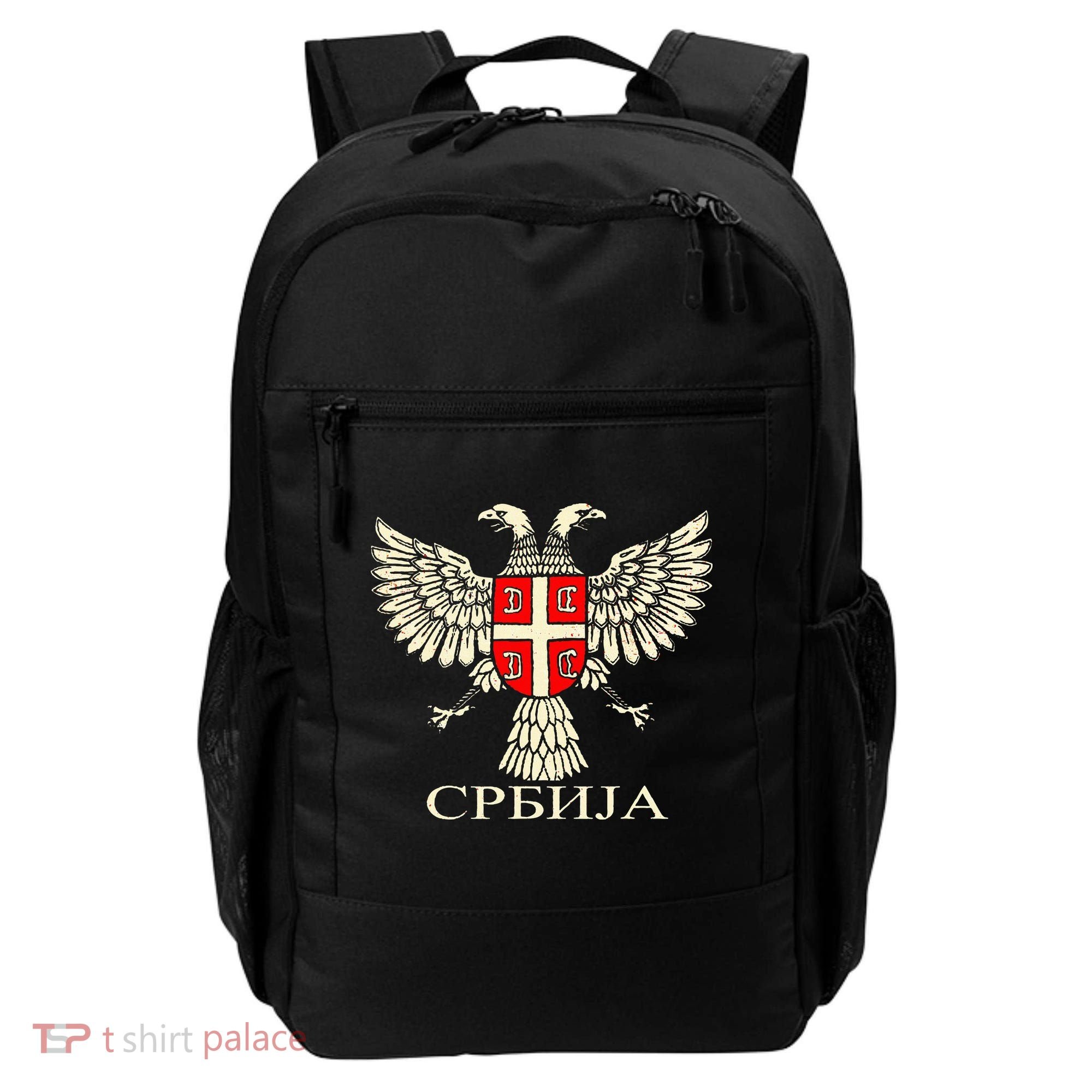 Serbia Srbija Serbian Serb Eagle Flag Cccc Cyrillic Backpack