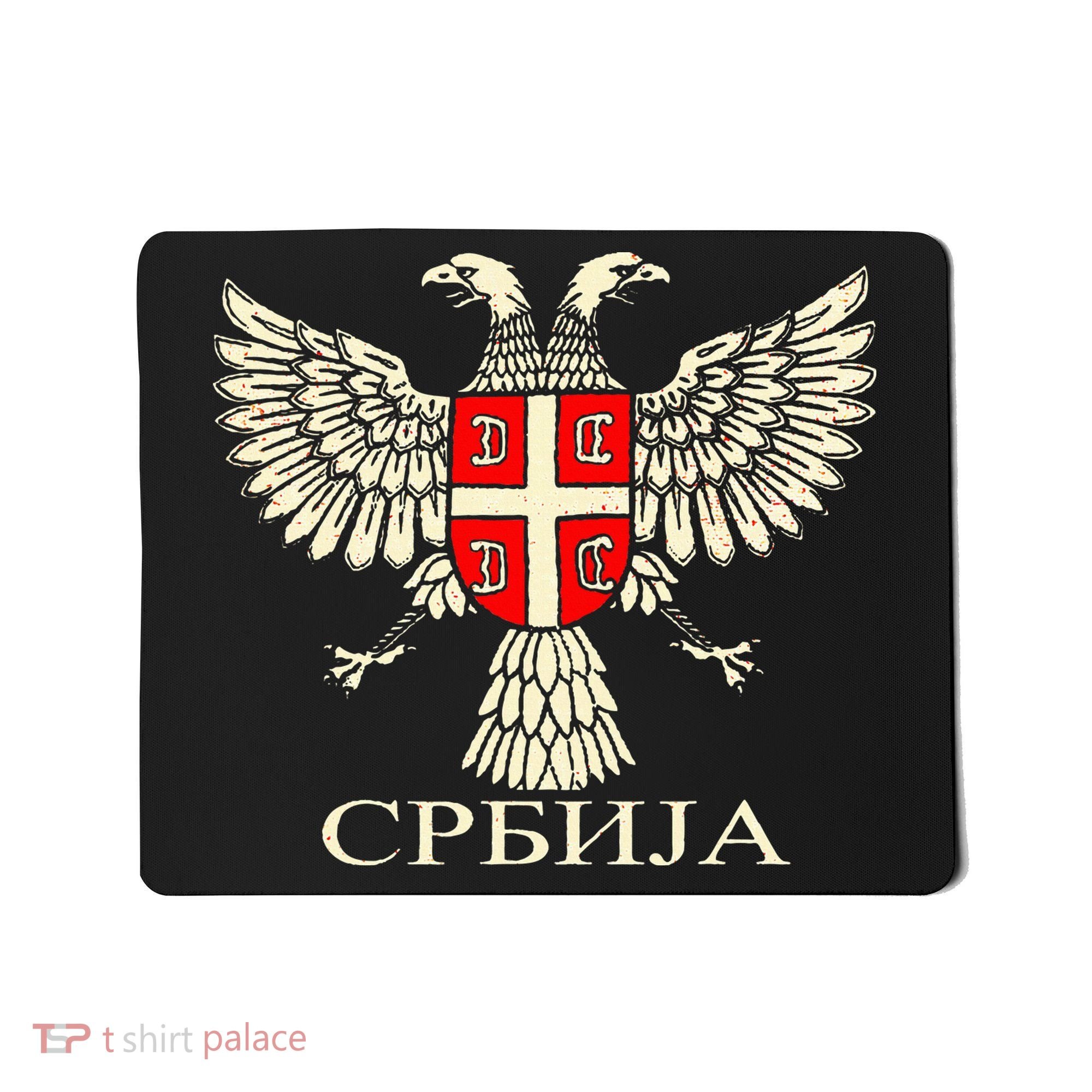 Serbia Srbija Serbian Serb Eagle Flag Cccc Cyrillic Mousepad