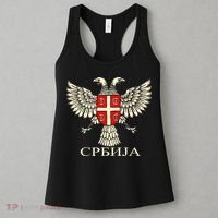 Serbia Srbija Serbian Serb Eagle Flag Cccc Cyrillic Women's Tank Top thumb 3