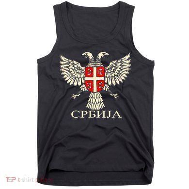 Serbia Srbija Serbian Serb Eagle Flag Cccc Cyrillic Tank Top