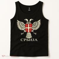 Serbia Srbija Serbian Serb Eagle Flag Cccc Cyrillic Tank Top thumb 2