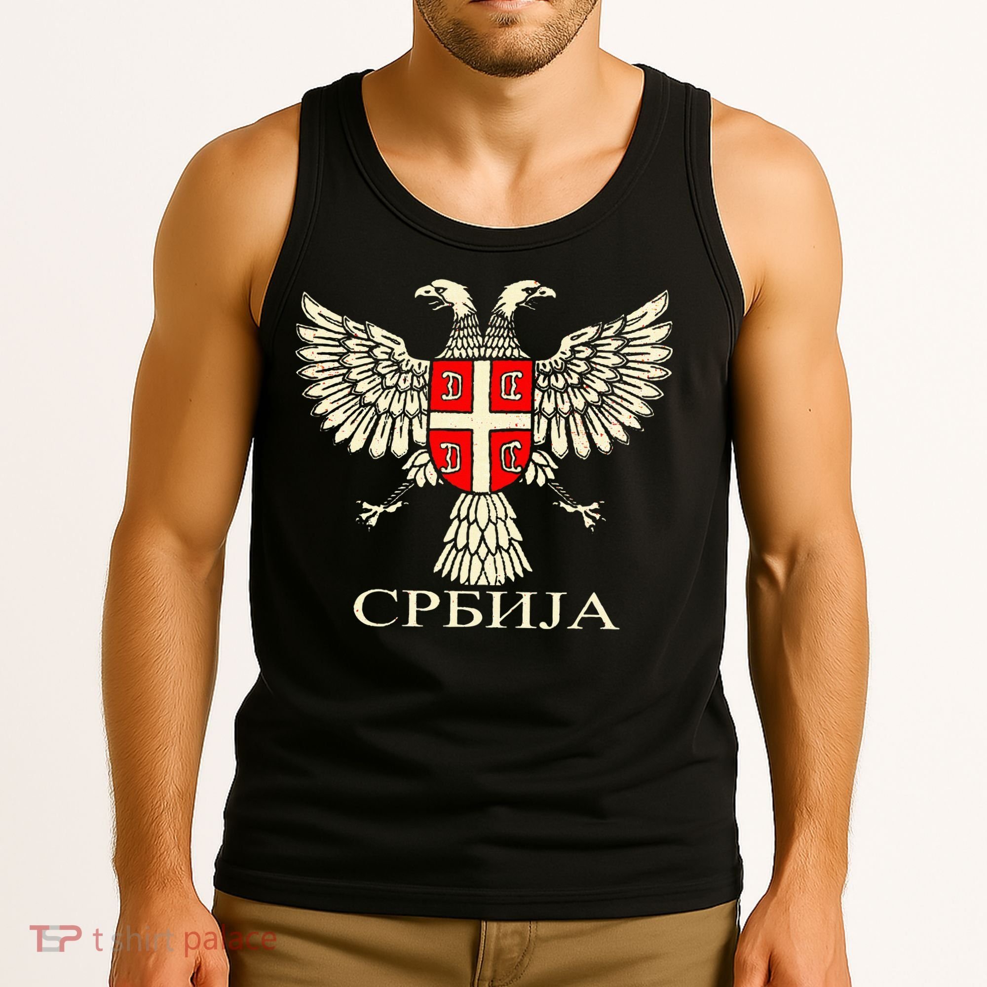 Serbia Srbija Serbian Serb Eagle Flag Cccc Cyrillic Tank Top