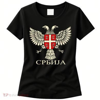 Serbia Srbija Serbian Serb Eagle Flag Cccc Cyrillic Women's T-Shirt