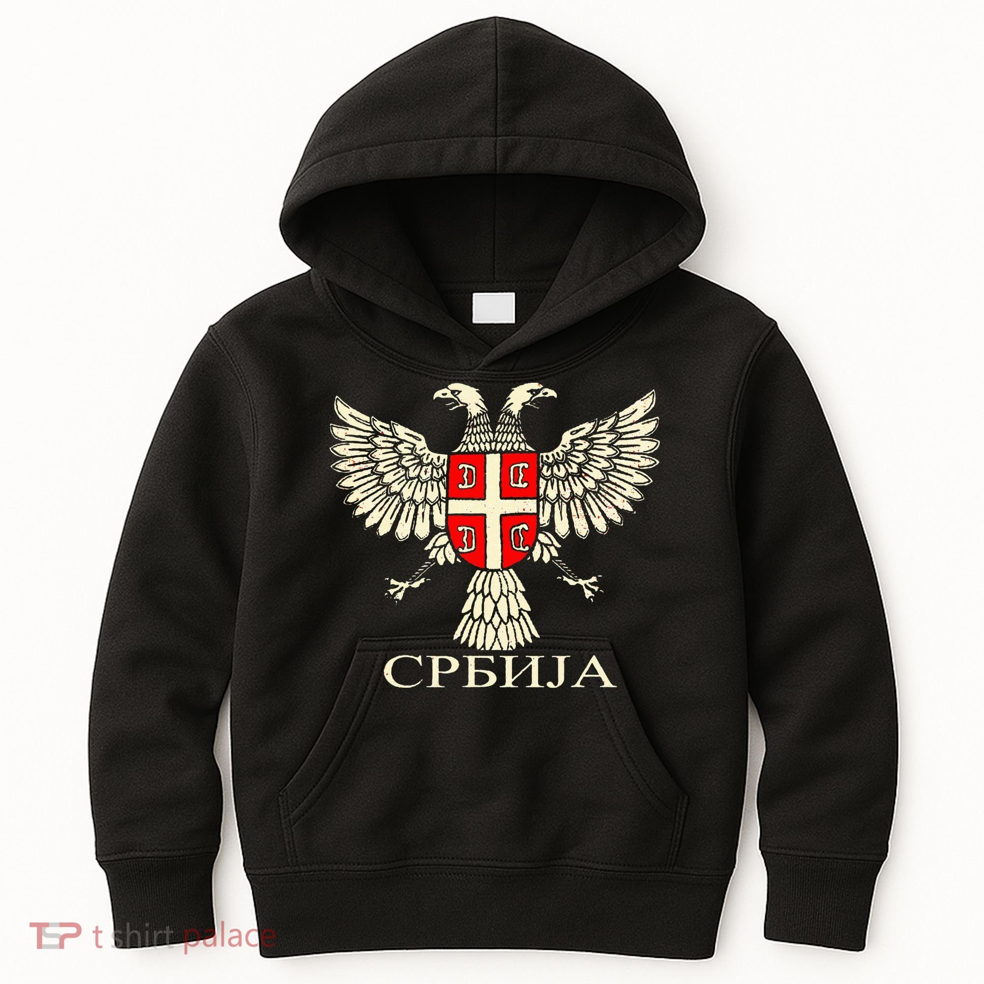 Serbia Srbija Serbian Serb Eagle Flag Cccc Cyrillic Kids Hoodie