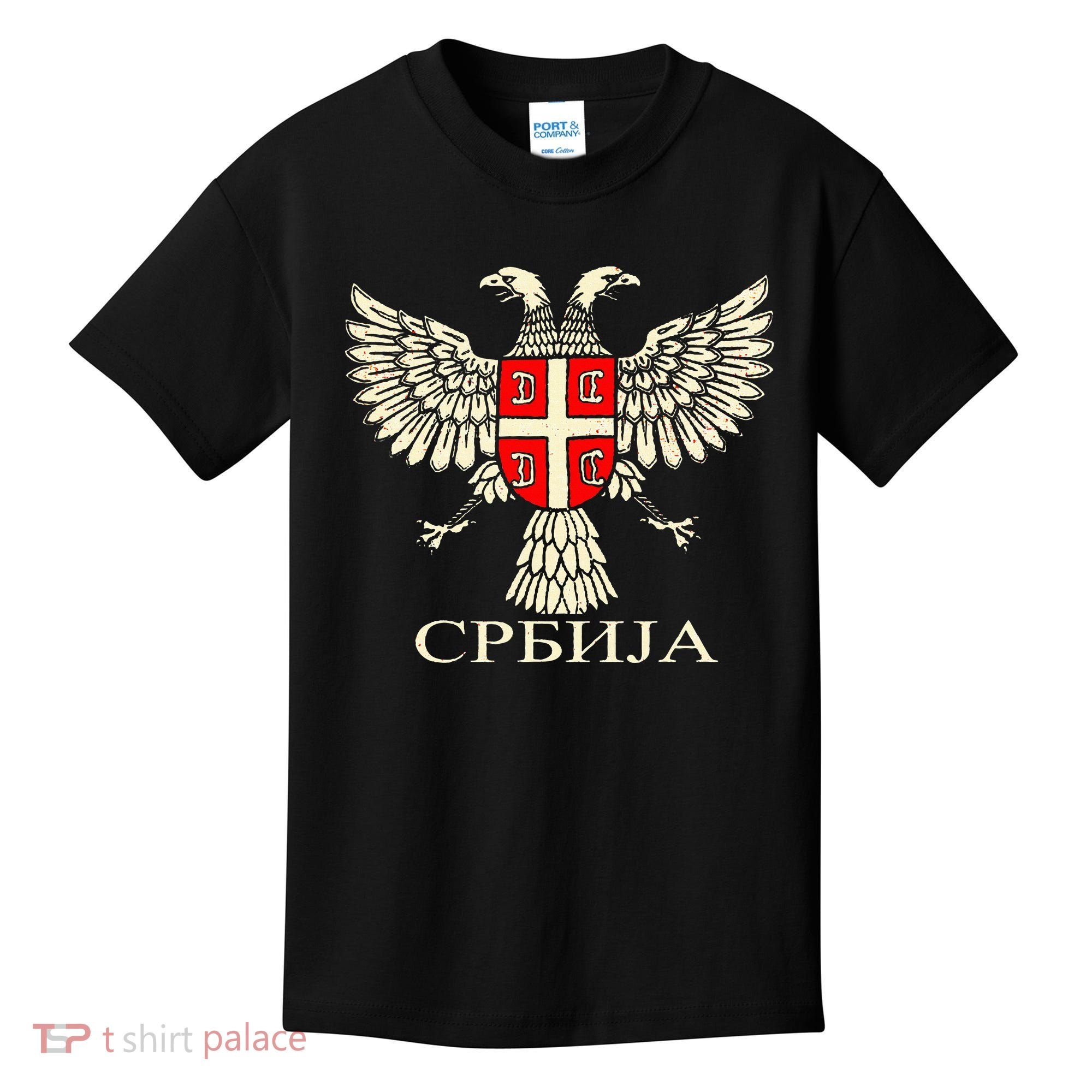 Serbia Srbija Serbian Serb Eagle Flag Cccc Cyrillic Kids T-Shirt