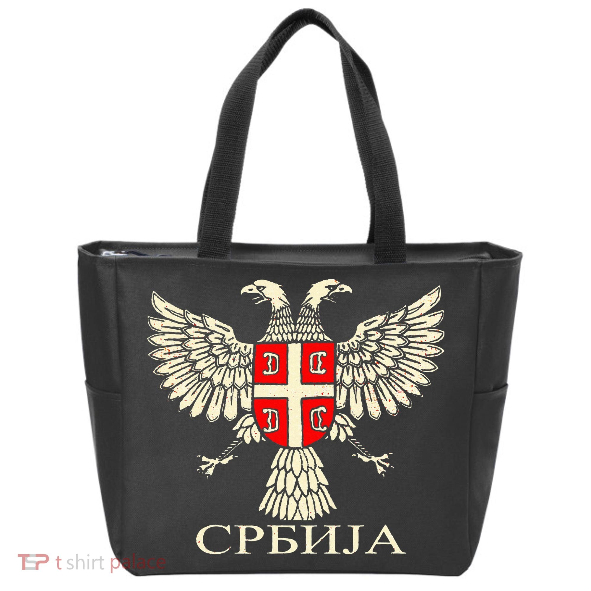 Serbia Srbija Serbian Serb Eagle Flag Cccc Cyrillic Tote Bag