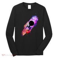 Scifi Space Ship Trekking Through Galaxy Long Sleeve Shirt thumb 0