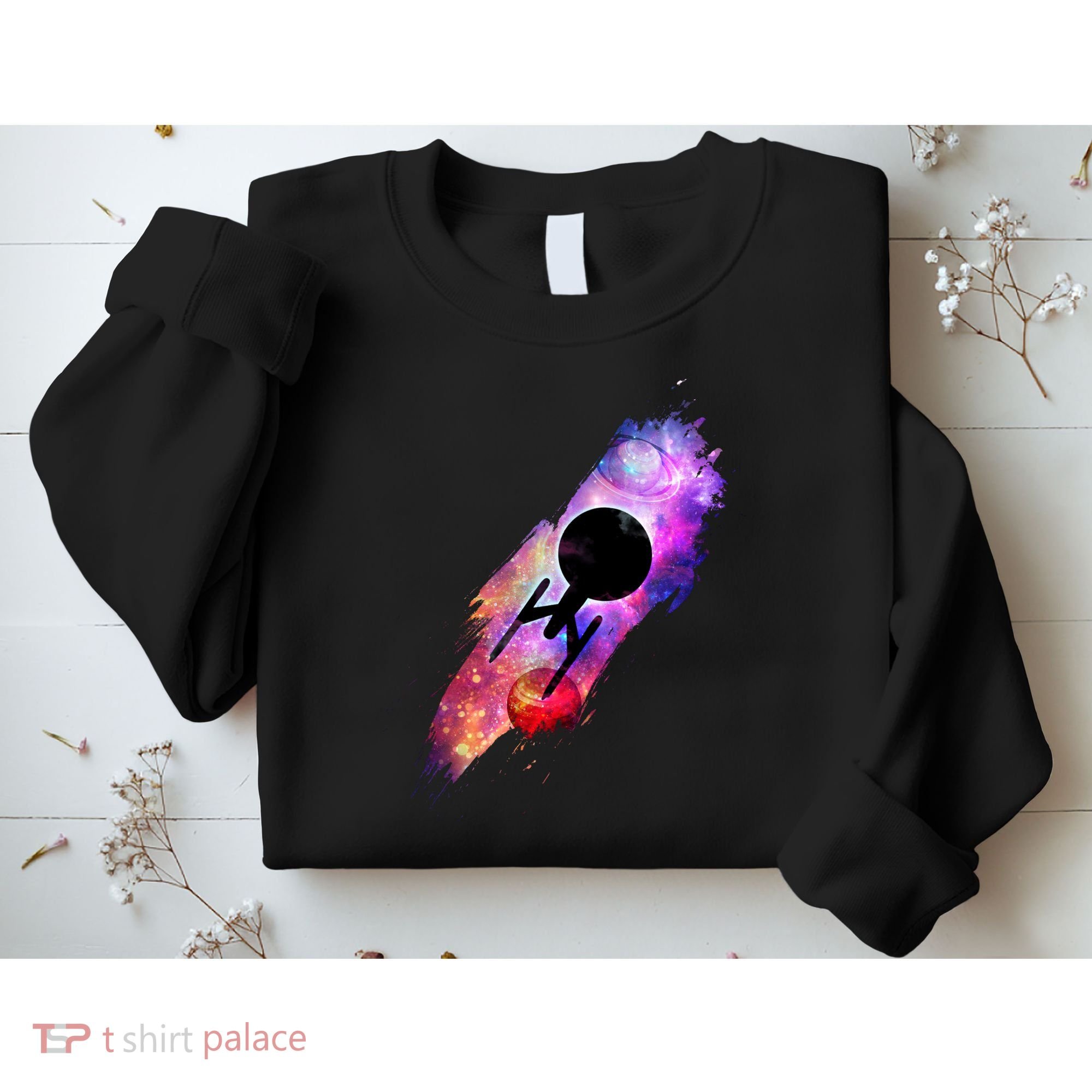 Scifi Space Ship Trekking Through Galaxy Sweatshirt