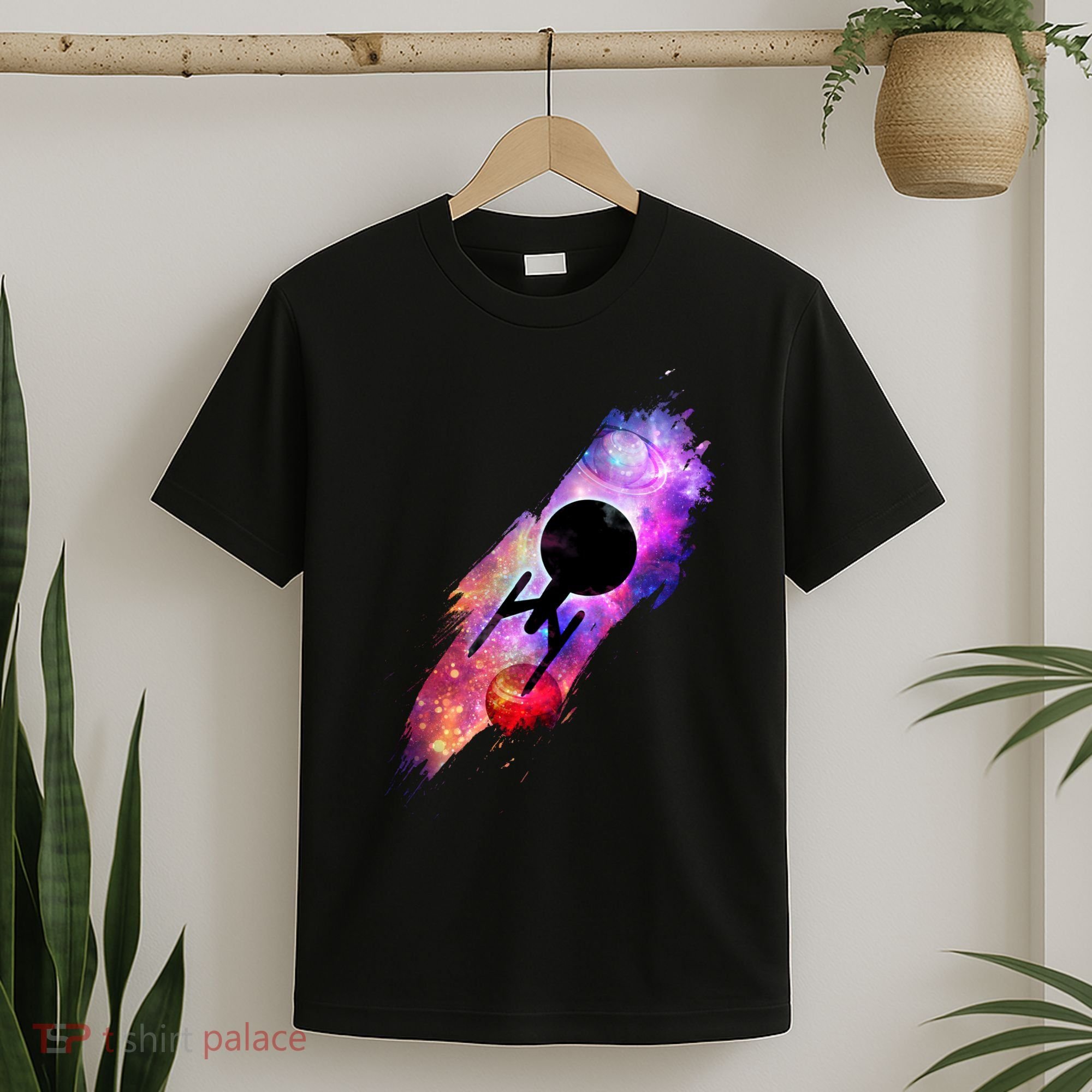 Scifi Space Ship Trekking Through Galaxy T-Shirt
