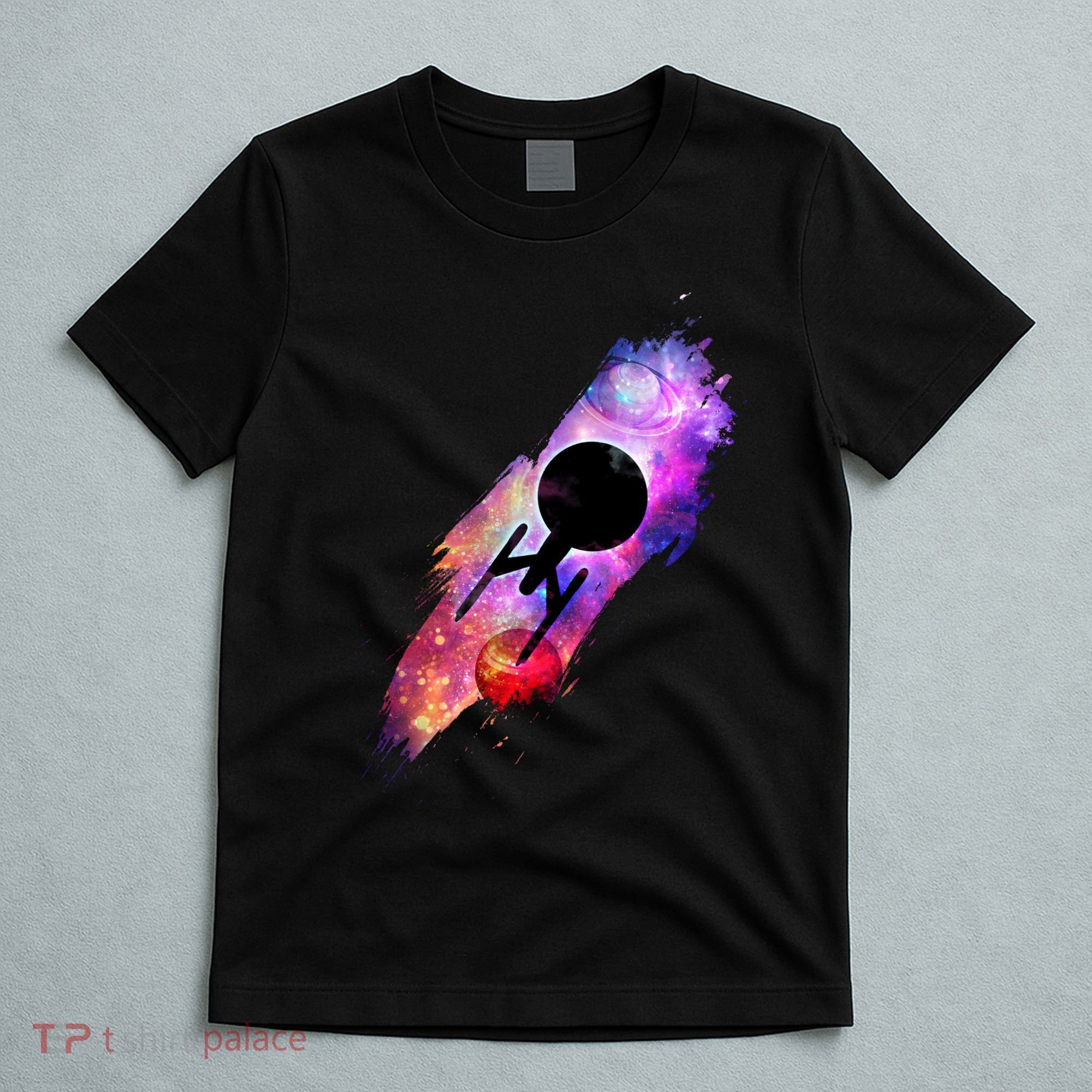 Scifi Space Ship Trekking Through Galaxy T-Shirt