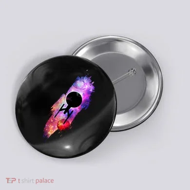Scifi Space Ship Trekking Through Galaxy Button
