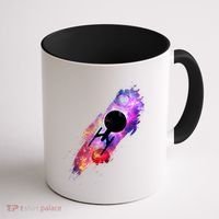 Scifi Space Ship Trekking Through Galaxy Coffee Mug thumb 1