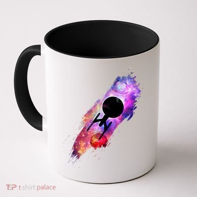 Scifi Space Ship Trekking Through Galaxy Coffee Mug