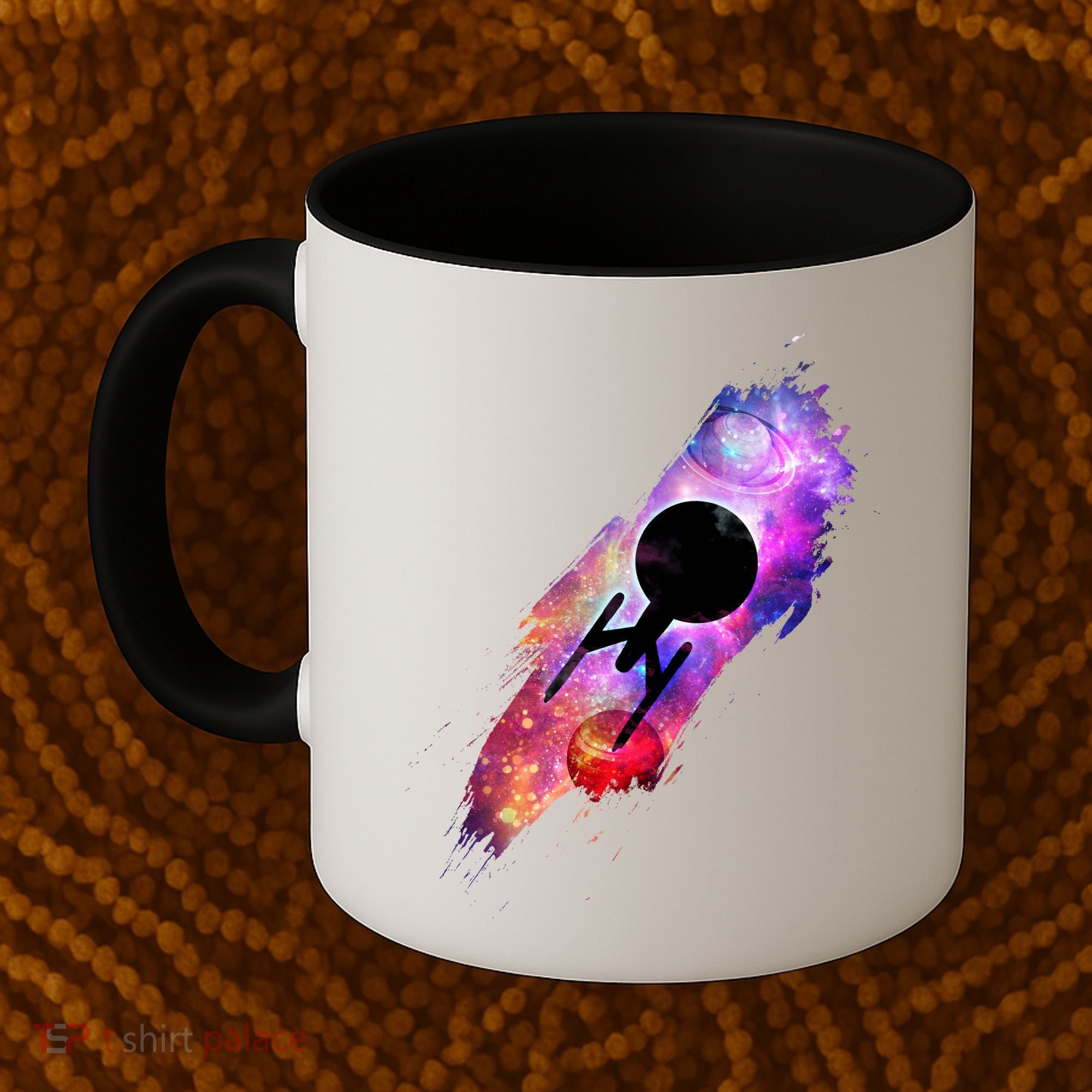 Scifi Space Ship Trekking Through Galaxy Coffee Mug