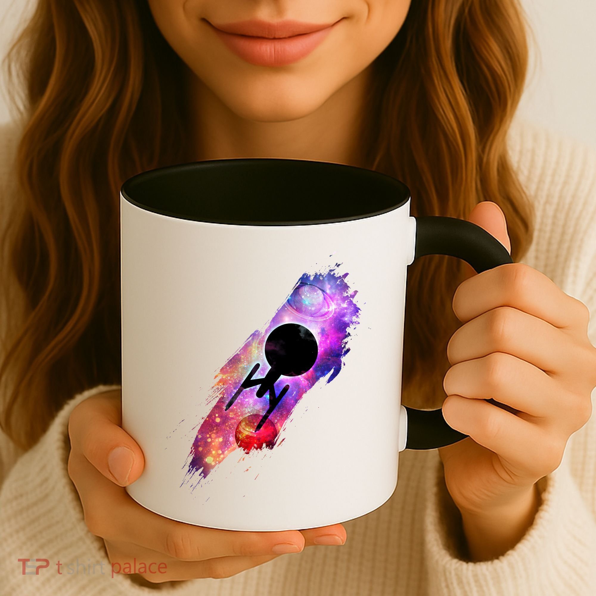 Scifi Space Ship Trekking Through Galaxy Coffee Mug