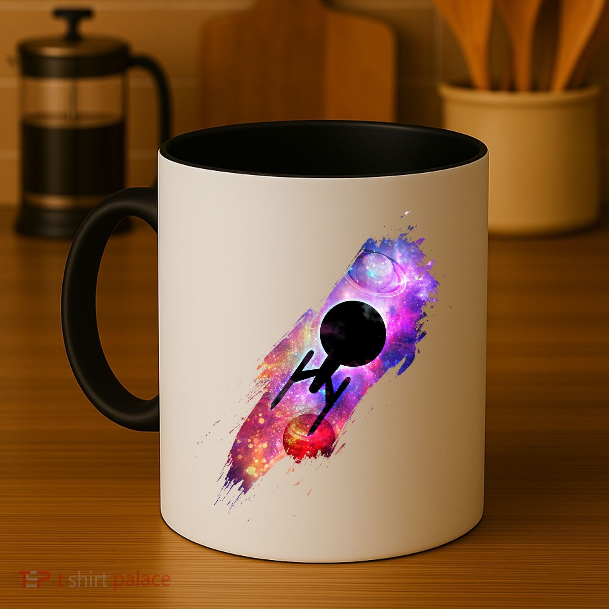 Scifi Space Ship Trekking Through Galaxy Coffee Mug
