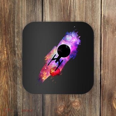 Scifi Space Ship Trekking Through Galaxy Coaster
