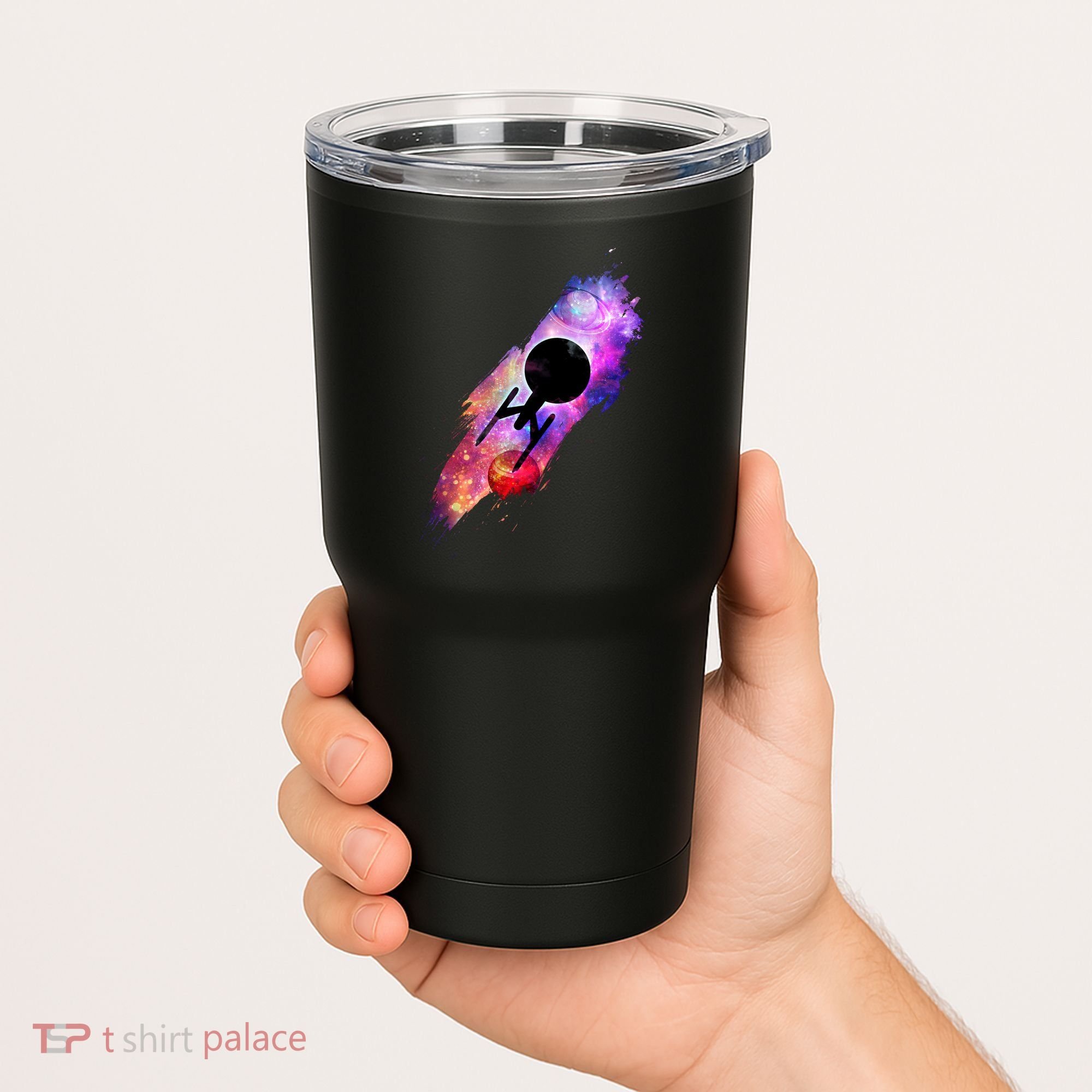 Scifi Space Ship Trekking Through Galaxy Tumbler