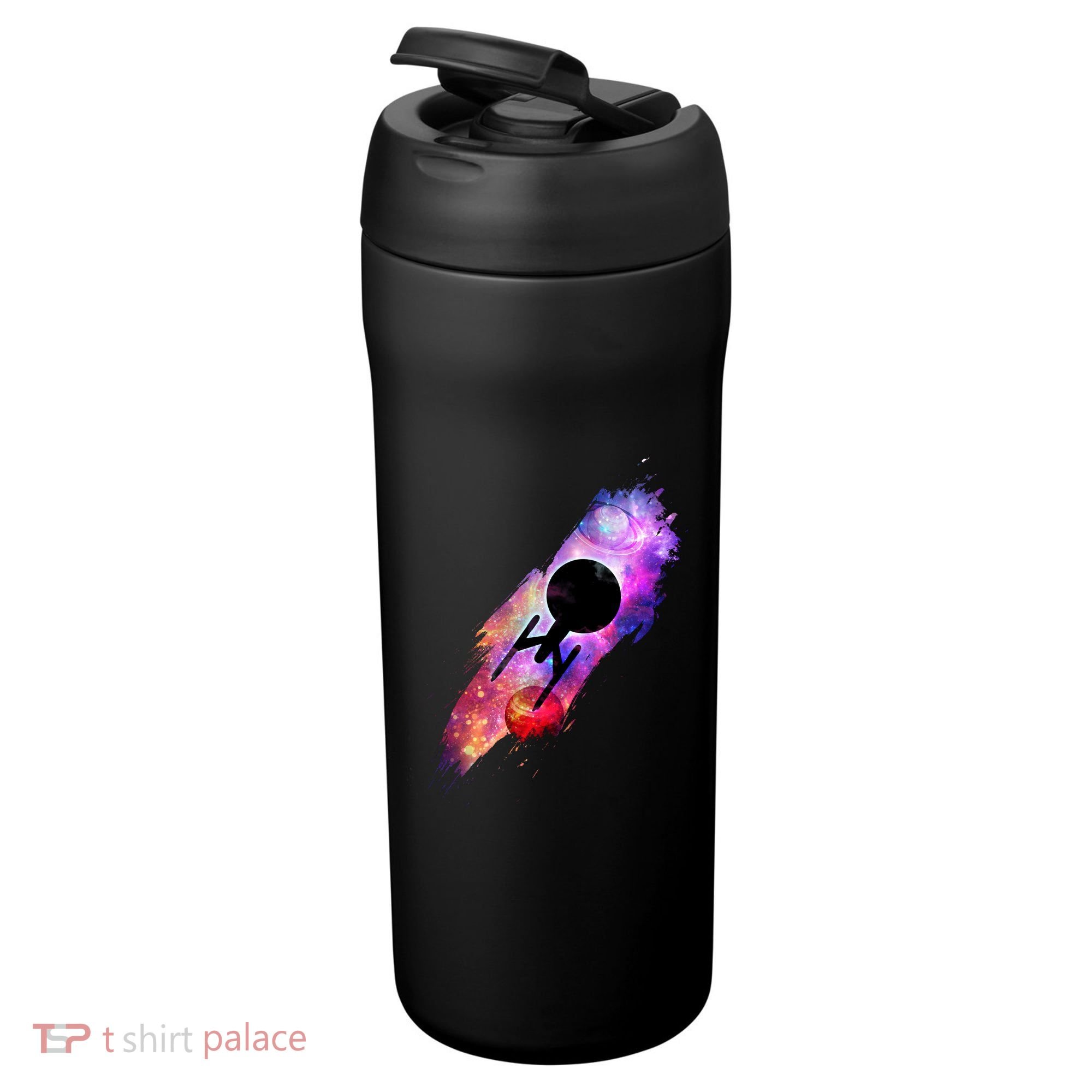 Scifi Space Ship Trekking Through Galaxy 24oz Duet Stainless Steel Tumbler