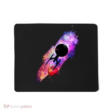 Scifi Space Ship Trekking Through Galaxy Mousepad