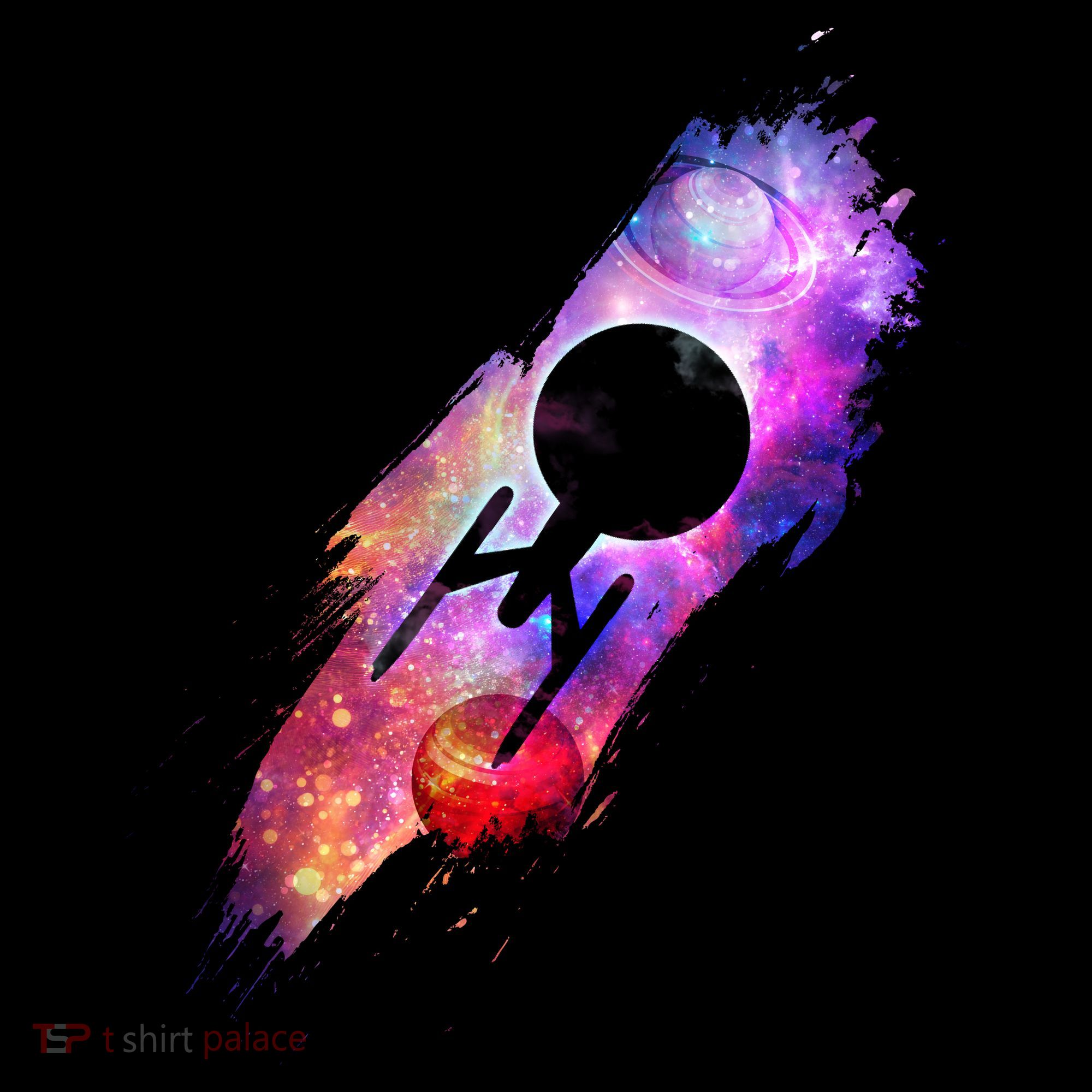 Scifi Space Ship Trekking Through Galaxy Mousepad