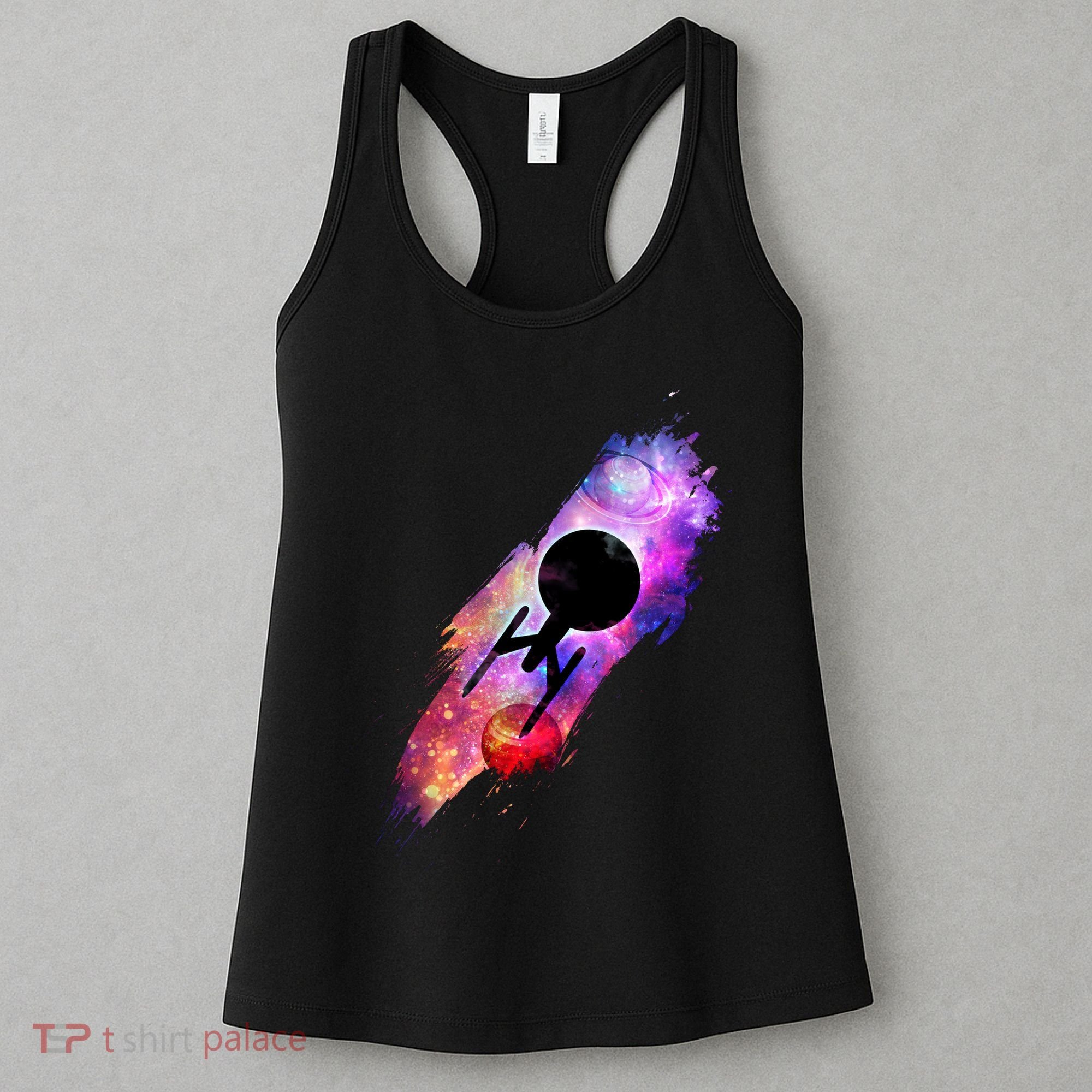 Scifi Space Ship Trekking Through Galaxy Women's Tank Top
