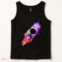 Scifi Space Ship Trekking Through Galaxy Tank Top thumb 2
