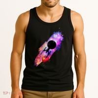 Scifi Space Ship Trekking Through Galaxy Tank Top thumb 3