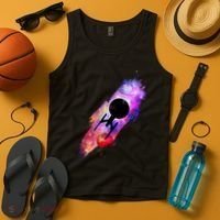 Scifi Space Ship Trekking Through Galaxy Tank Top thumb 4