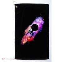 Scifi Space Ship Trekking Through Galaxy Golf Towel thumb 0