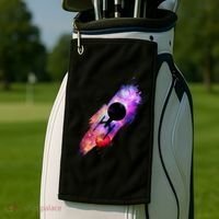 Scifi Space Ship Trekking Through Galaxy Golf Towel thumb 2