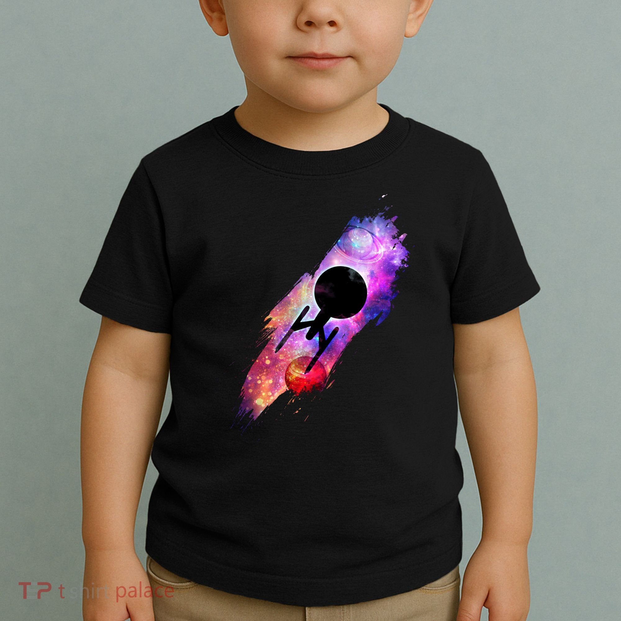 Scifi Space Ship Trekking Through Galaxy Toddler T-Shirt