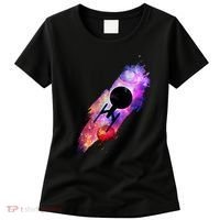 Scifi Space Ship Trekking Through Galaxy Women's T-Shirt thumb 0