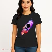 Scifi Space Ship Trekking Through Galaxy Women's T-Shirt thumb 4