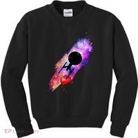 Scifi Space Ship Trekking Through Galaxy Kids Sweatshirt thumb 0