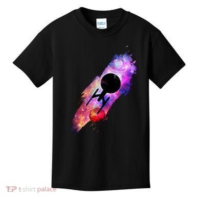 Scifi Space Ship Trekking Through Galaxy Kids T-Shirt