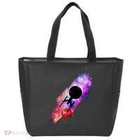 Scifi Space Ship Trekking Through Galaxy Tote Bag thumb 0